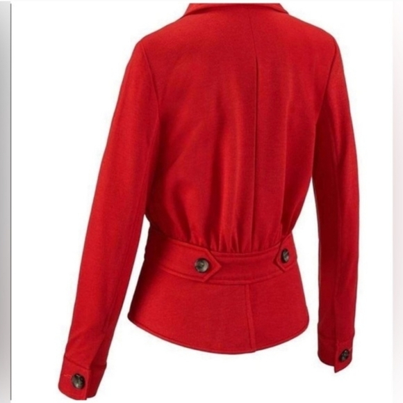 CAbi Little Red Jacket #3374 Tailored Ponte Knit Blazer Jacket Wonen's Size 4 - Picture 3 of 16